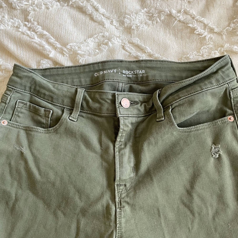 Old Navy Rockstar Green Jeans - Picture 3 of 4